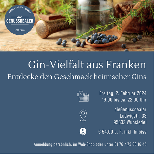 Gin-Vielfalt aus Franken - Tasting am 02.02.24