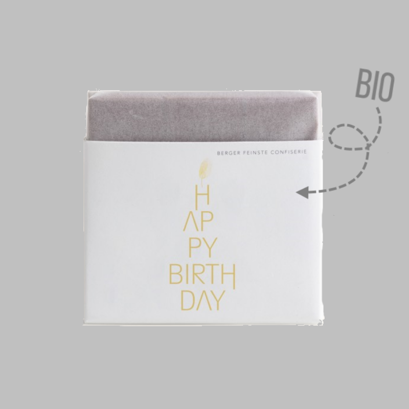 Bio-Vollmilchschokolade "Happy Birthday" Mini